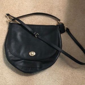 Coach Pebble Leather Turnlock Hobo